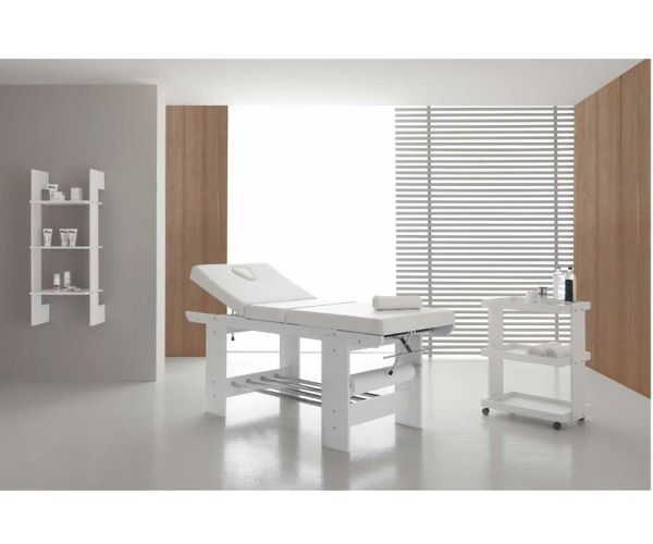 Lettino 2 snodi Savannah strutt. colore bianco laccato lung 1850 x larg 720 x h 770 mm