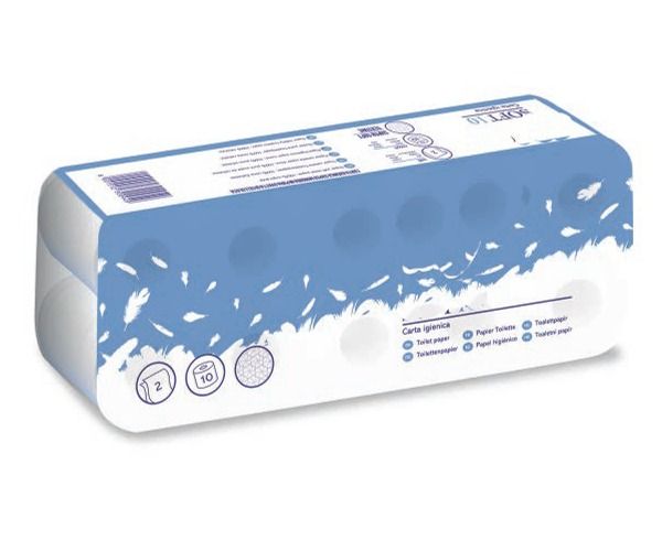 Carta igienica 10 rotoli goffrati pura cellulosa