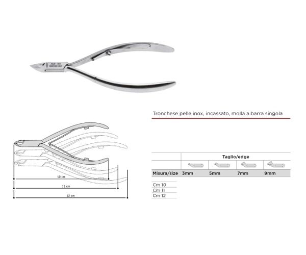 Tronchese inox plus pelle incassato molla singola professionale