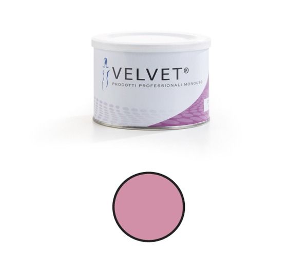 Cera depilatoria liposolubile Velvet vaso da 400 ml Titanio rosa