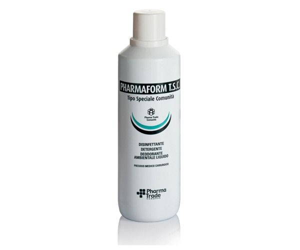 Disinfettante PHARMAFORM TSC 1000 ml detergente deodorante liquido a utilizzare diluito al 5 %. Indicato per il trattamento di superfici, pavimenti, pareti, impianti igienici