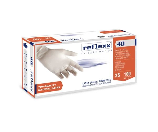 REFLEXX 40 100 pz LATTICE CON POLVERE Peso 5,0 gr - Spess. 0,07 mm