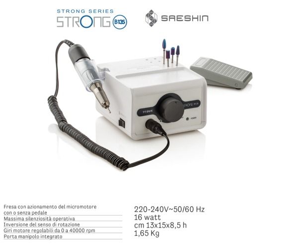 Micromotore STRONG B135 SEASHINE Fresa 40000 giri con azionamento del micromotore con o senza pedale