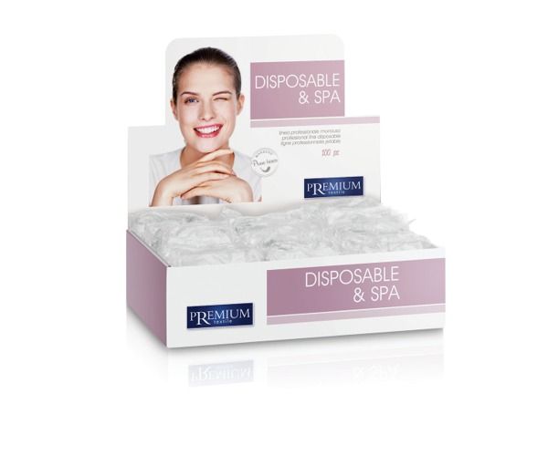 fascia in tnt per capelli 100 pz  imbustate singolarmente con ESPOSITORE