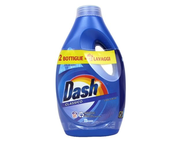 Dash Liquido Detersivo Bucato Lavatrice classico 21 Lavaggi X 2